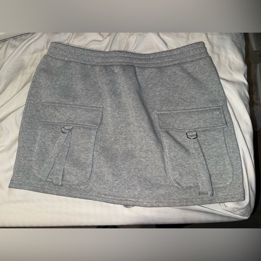 Take Out Gray Mini Skort with Pockets